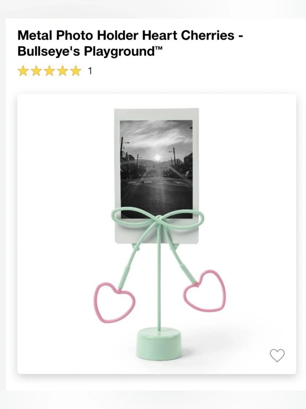Target Bullseye’s Playground Metal Photo Holders | Love, Heart Cherries & BFF
